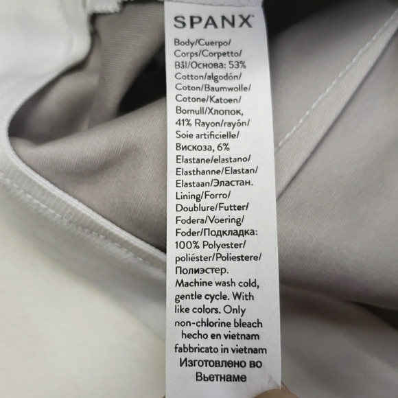 SPANX Silver Lining Slim Straight Classic White Pants Women's Size Medium - Picture 13 of 16
